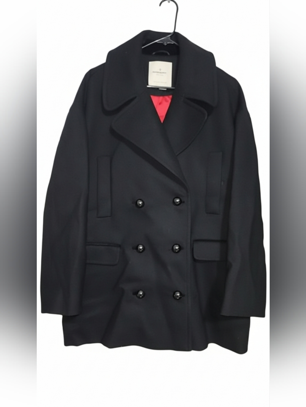 NWOT Kate Spade Wool Coat double-breasted in black